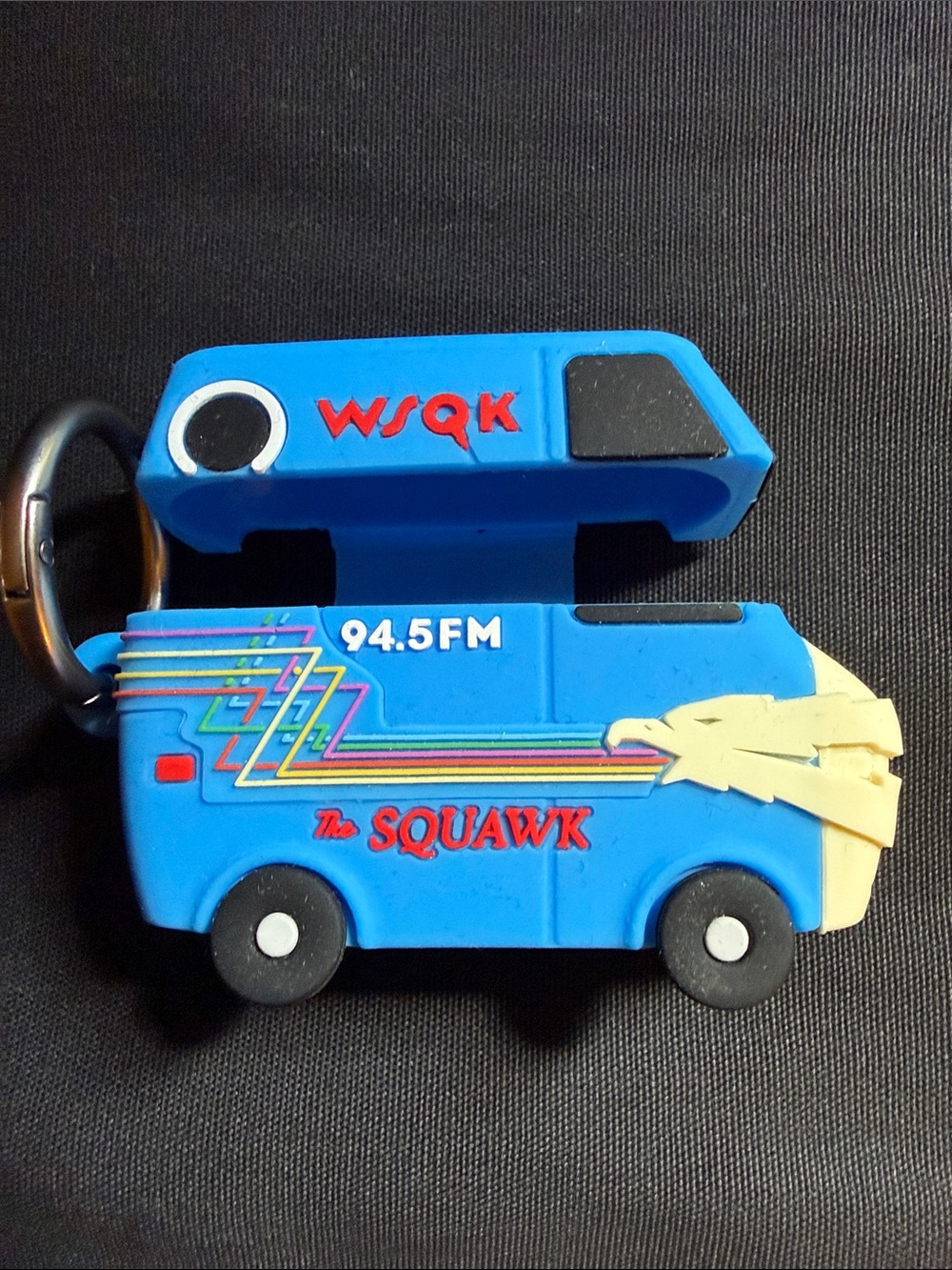 Stranger Things AirPods case WSQK Radio Van Keychain earbuds 94.5FM The Squawk